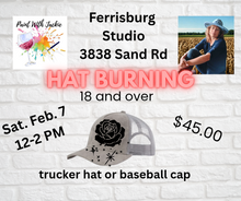 Load image into Gallery viewer, Hat burning class