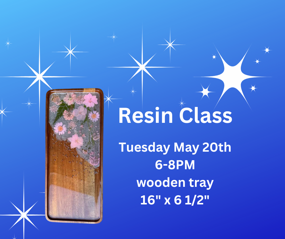 Resin Class Wooden Tray