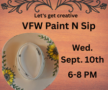 Load image into Gallery viewer, VFW Paint N Sip Western Hats
